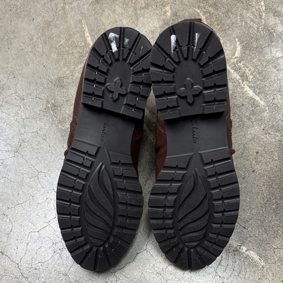 Clarks Dark Brown Leather Zip Boots - Picture 7 of 7